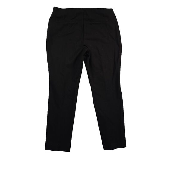 Chico's So Slimming Juliet Pants Straight Leg Black Ponte Size 2 -12 Side Zip - Picture 2 of 9